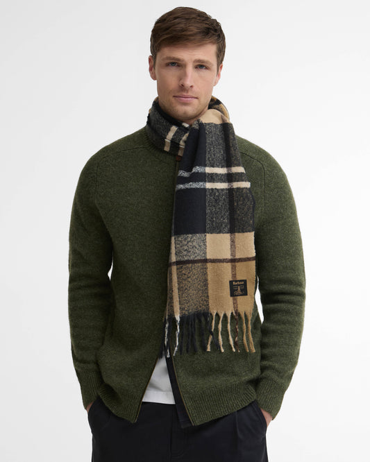 Barbour Yorklane Tartan Scarf - Birchwood Dress Tartan | CHO | Designer Unisex Scarves