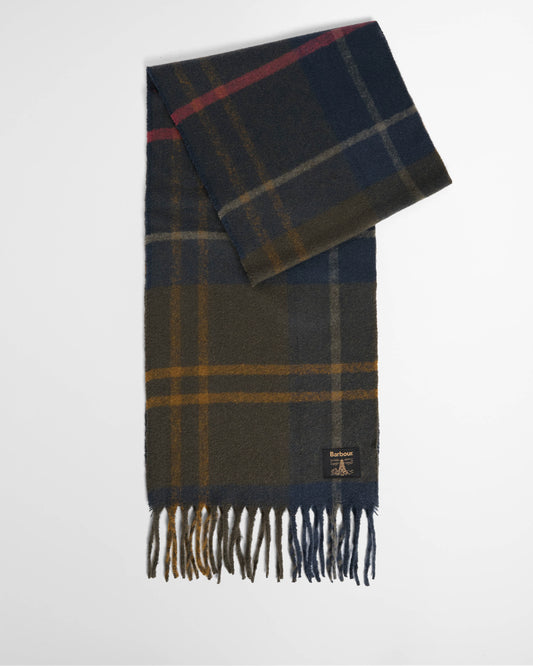 Barbour Yorklane Tartan Scarf - Shadow Classic Tartan | CHO | Designer Unisex Scarves