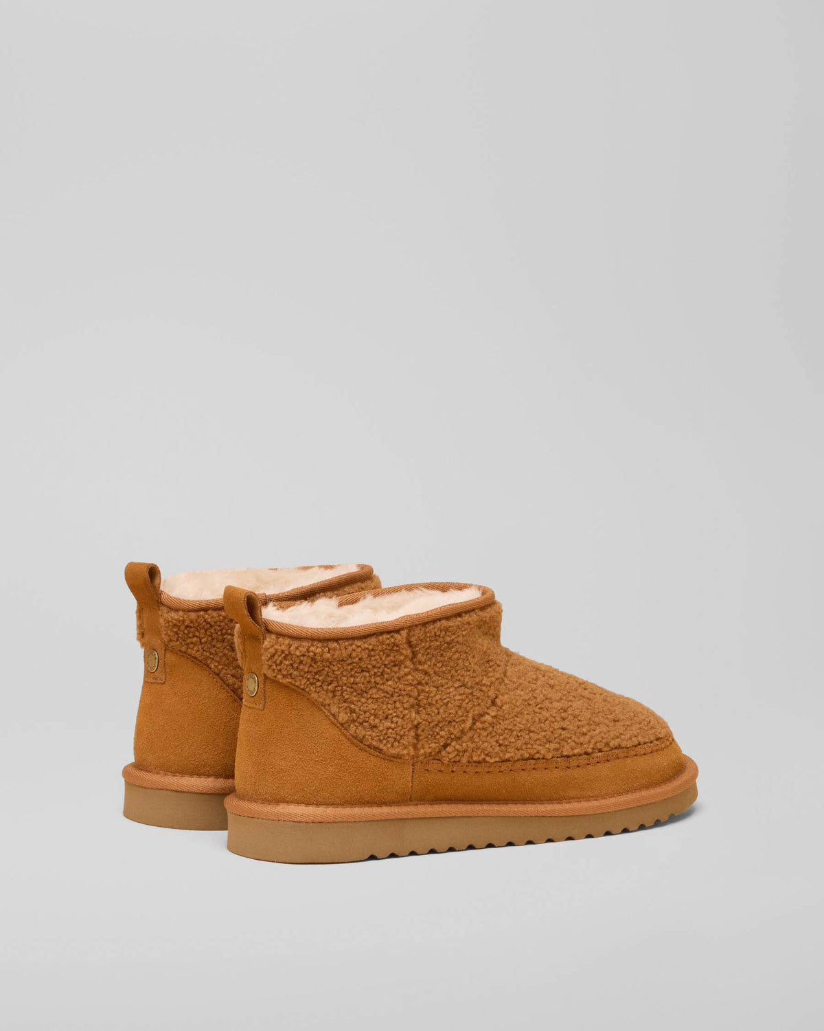 Joules Womens Borg Sheepskin Boot - Tan pair, back
