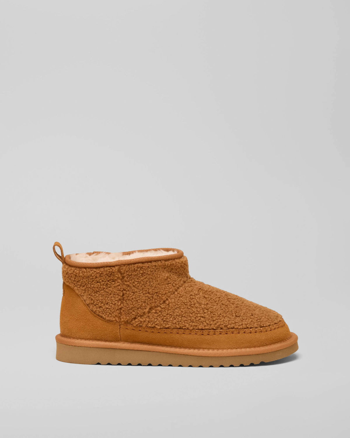 Joules Womens Borg Sheepskin Boot - Tan side