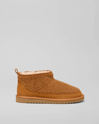 Joules Womens Borg Sheepskin Boot - Tan side