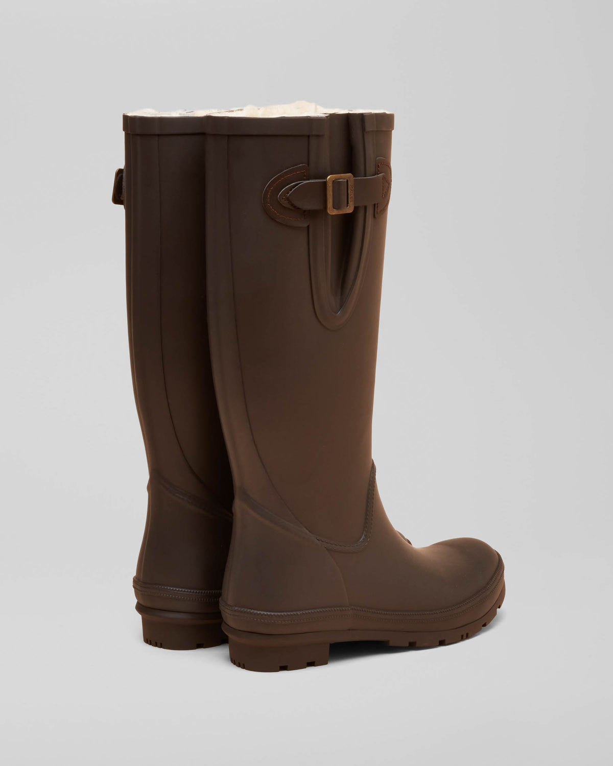 Joules Houghton Womens Fur Lined Adjustable Wellies - Brown