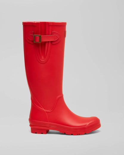 Joules Houghton Womens Adjustable Tall Wellies - Red side