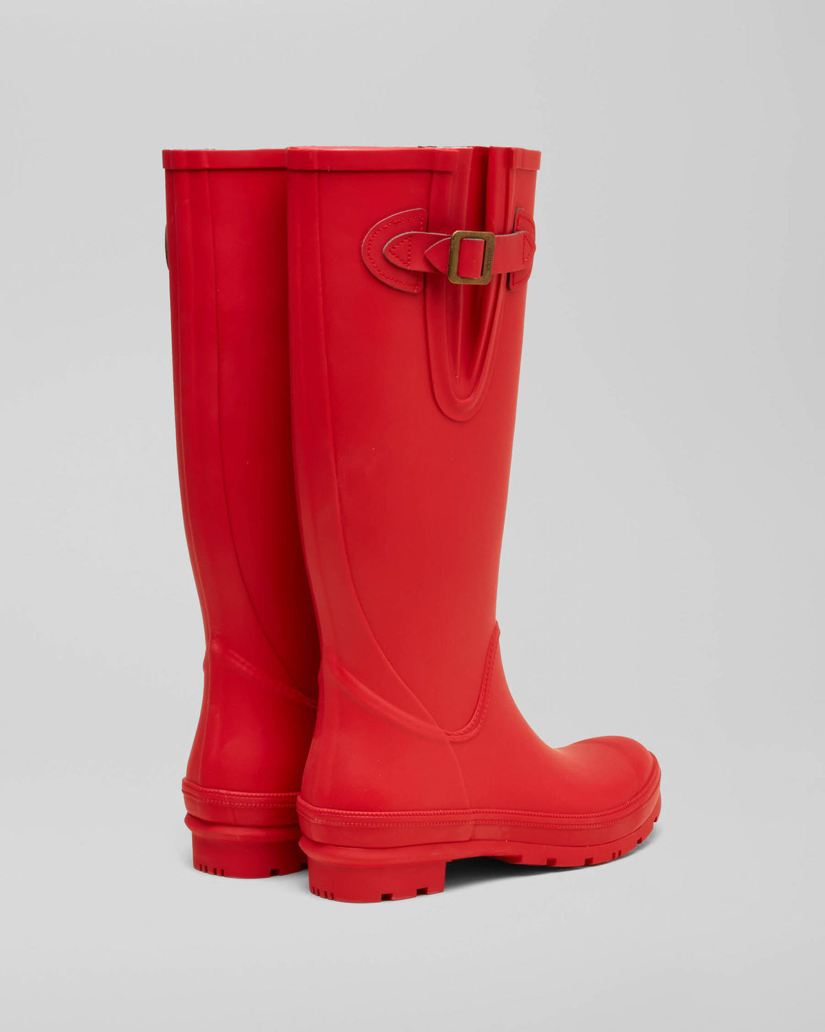 Joules Houghton Womens Adjustable Tall Wellies - Red pair, back