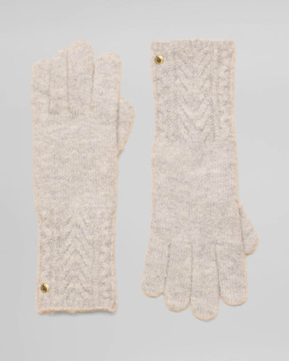Joules Womens Cable Knit Gloves - Grey