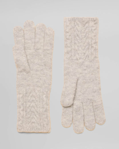 Joules Womens Cable Knit Gloves - Grey