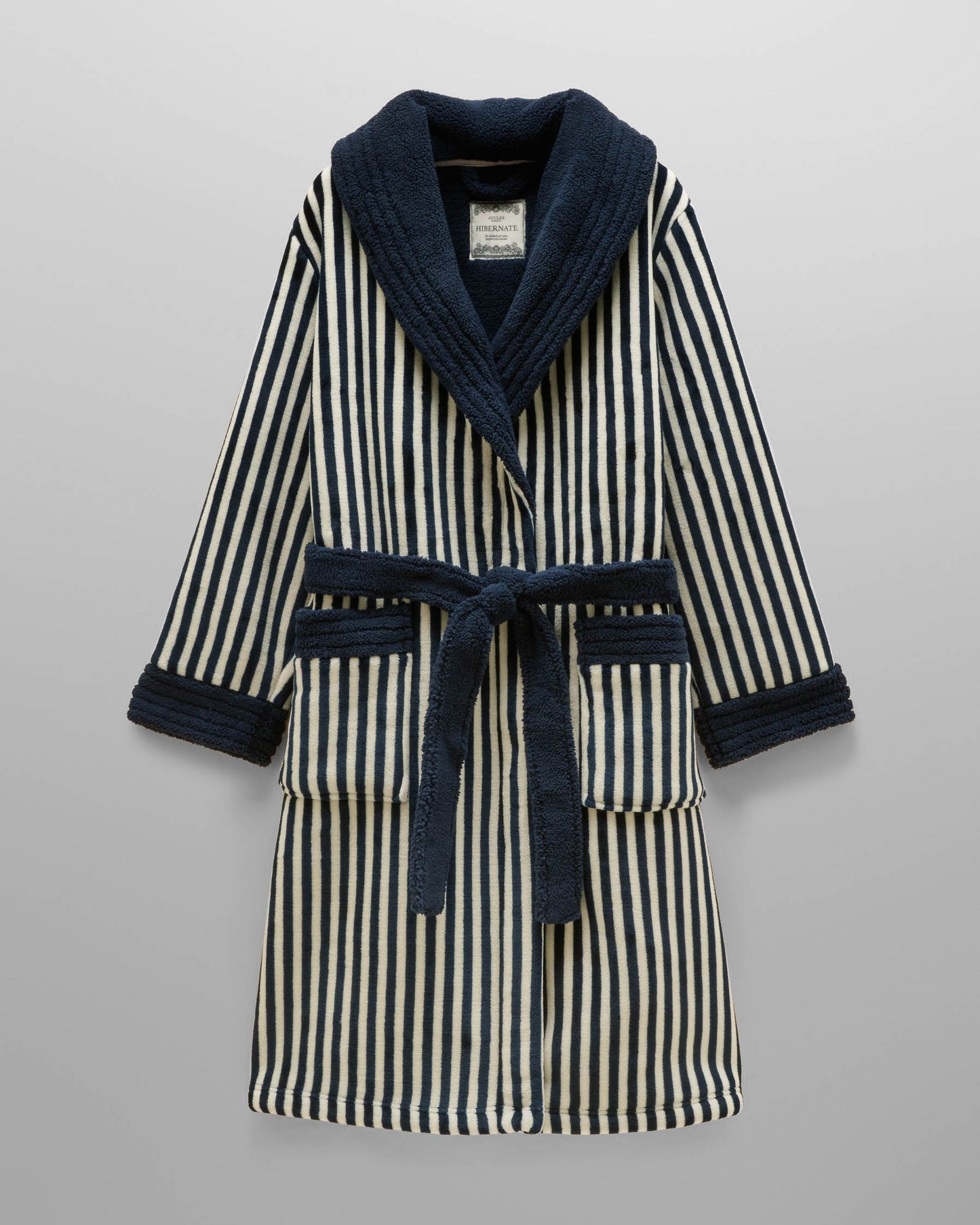 Joules Matilda Womens Dressing Gown - Navy/Cream Stripe