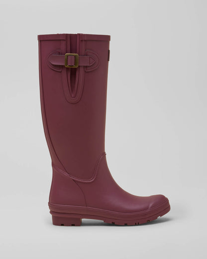 Joules Houghton Womens Adjustable Tall Wellies - Berry Red side