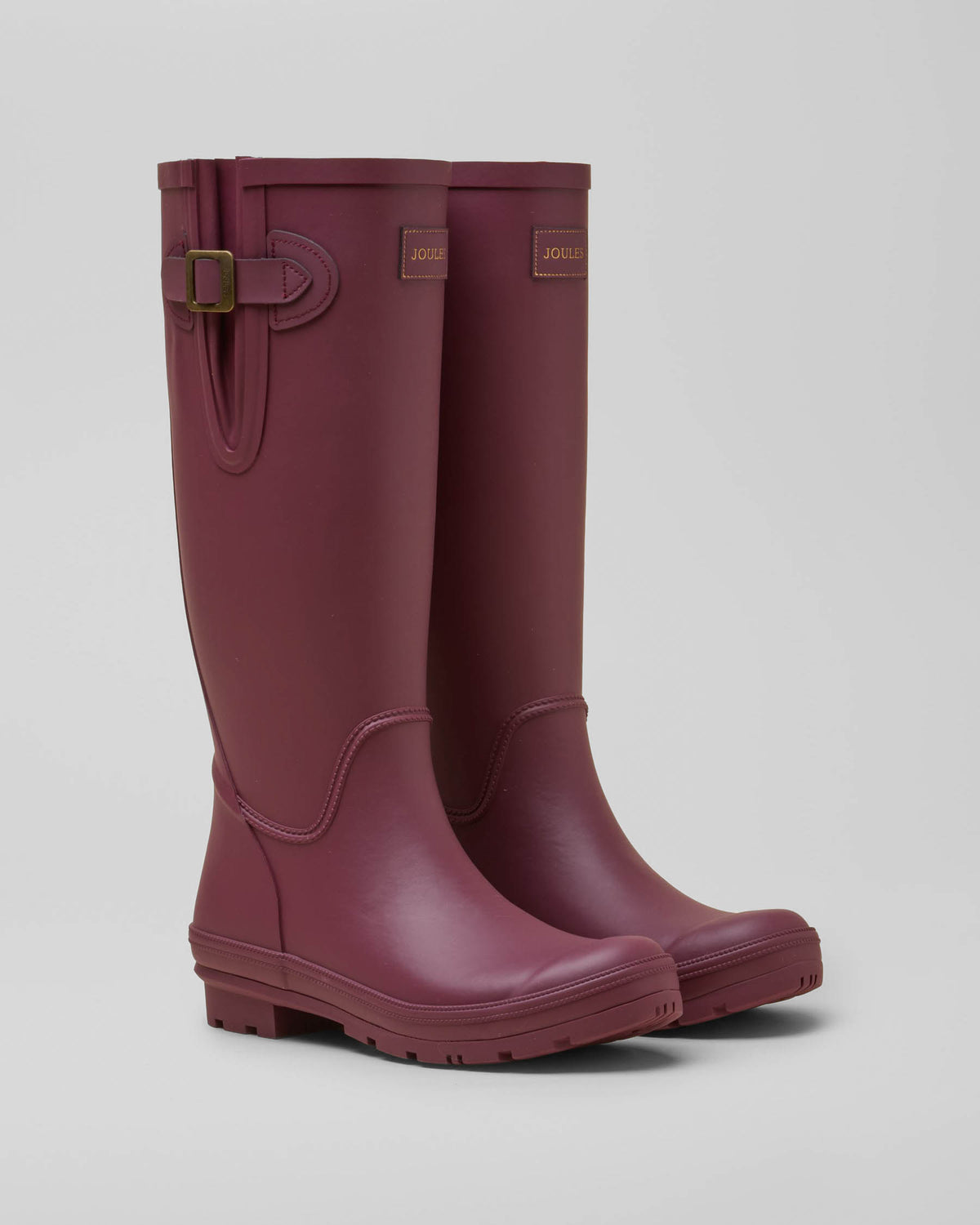 Joules Houghton Womens Adjustable Tall Wellies - Berry Red pair