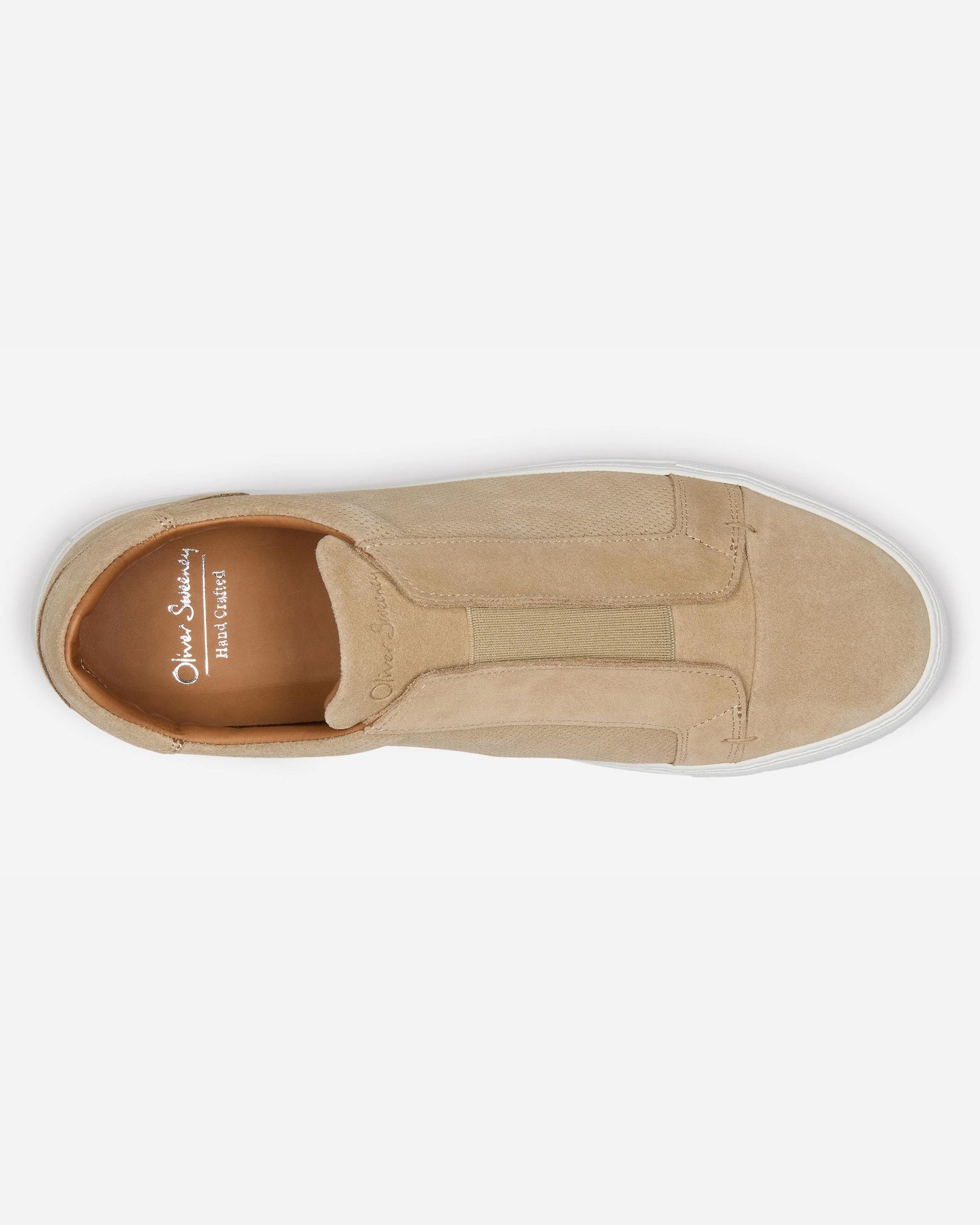 Oliver Sweeney Valezim Suede Mens Slip-On Trainers - Sand | CHO | Designer Mens Trainers