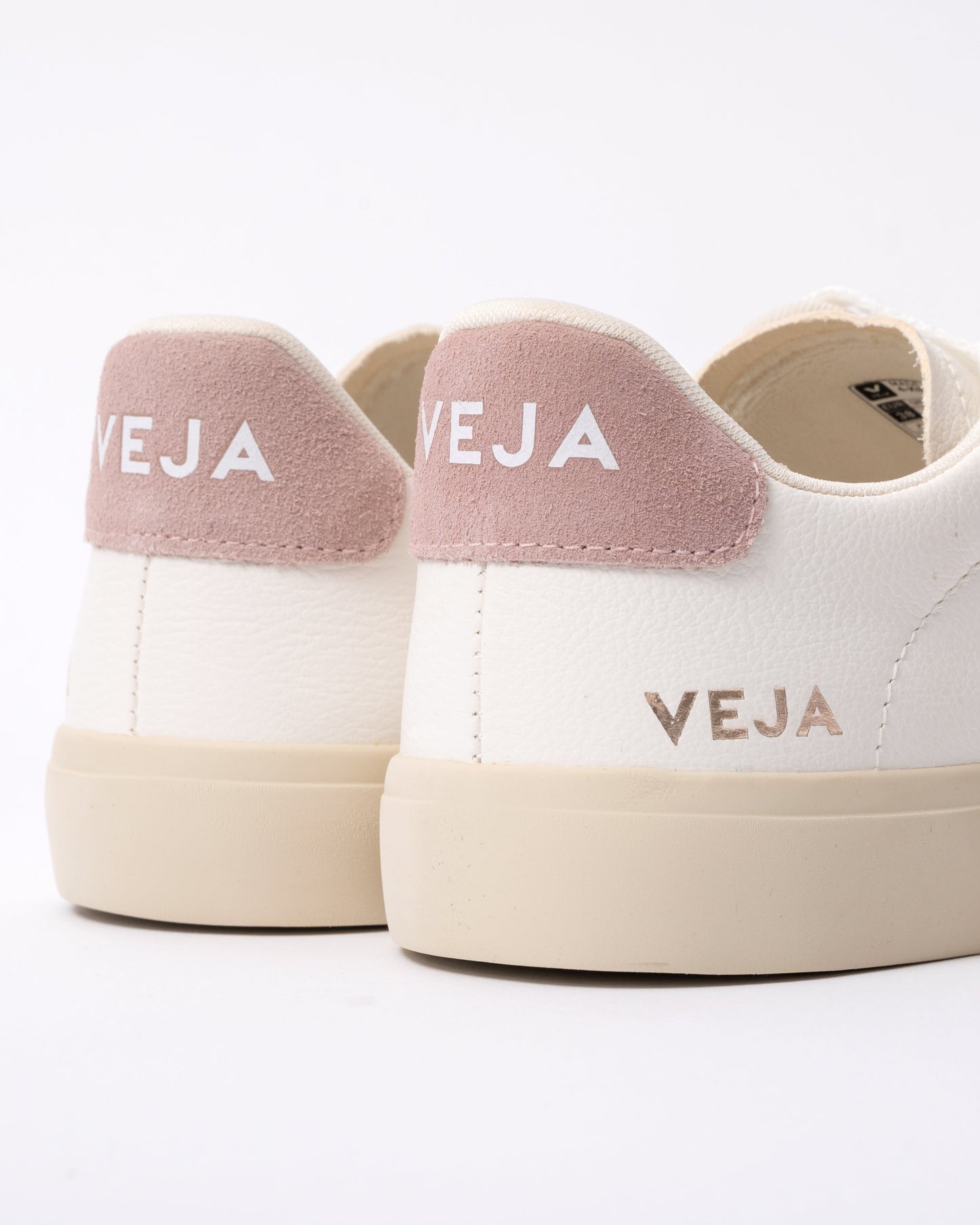 Veja Campo Leather Womens Trainers - White/Babe
