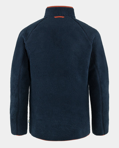 Fjallraven Vardag Pile Mens Fleece - Navy-Autumn Leaf 560-215