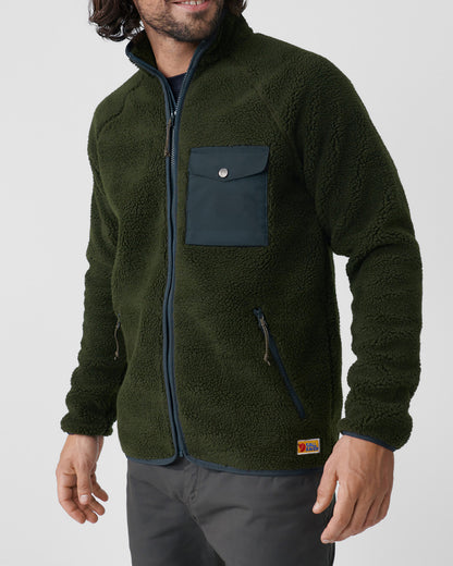 Fjallraven Vardag Pile Mens Fleece - Deep Forest 662