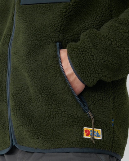 Fjallraven Vardag Pile Mens Fleece - Deep Forest 662