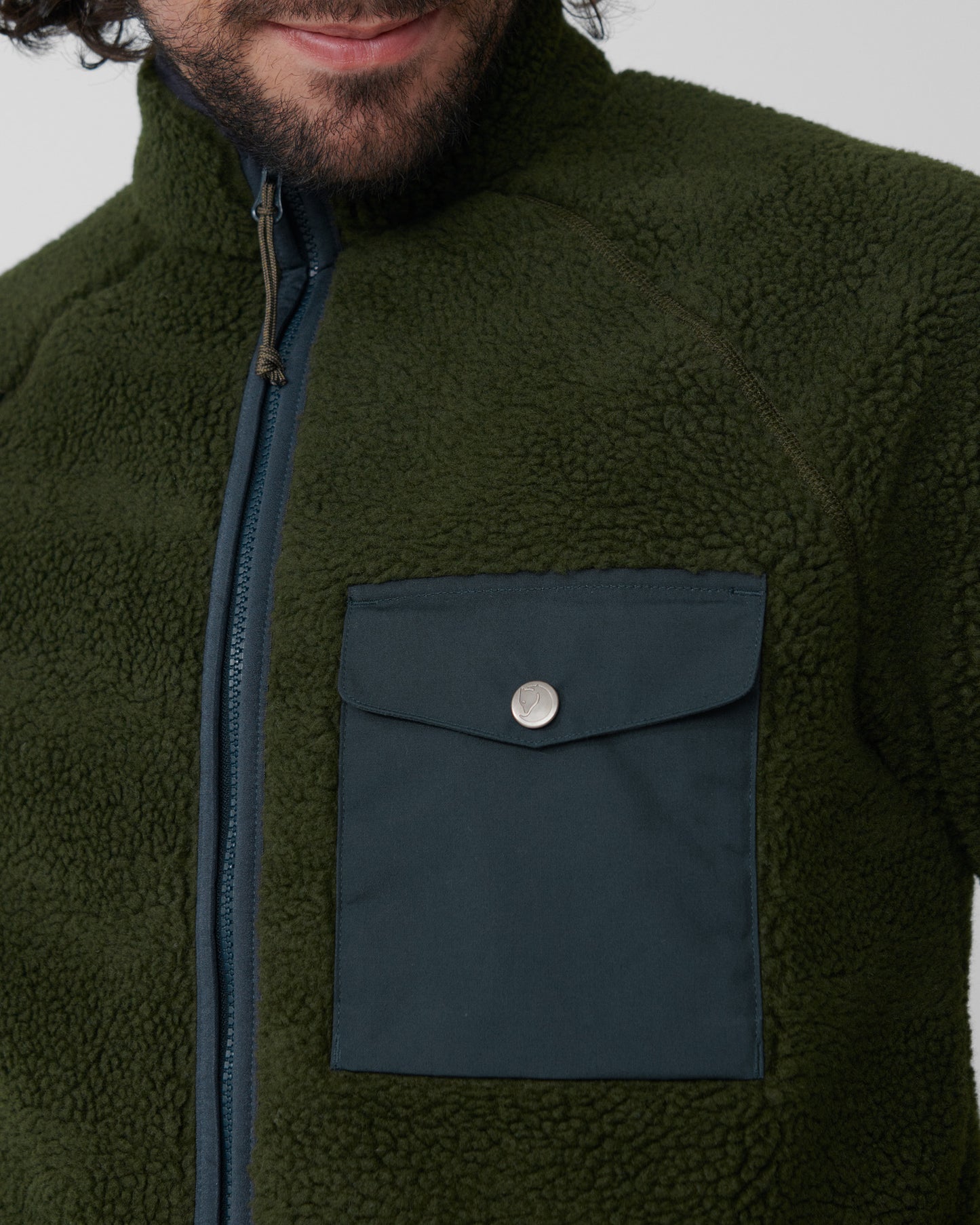 Fjallraven Vardag Pile Mens Fleece - Deep Forest 662