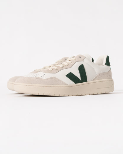 Veja V-90 OT Leather Mens Trainers White/Cyprus - CHO - Designer Mens Trainers