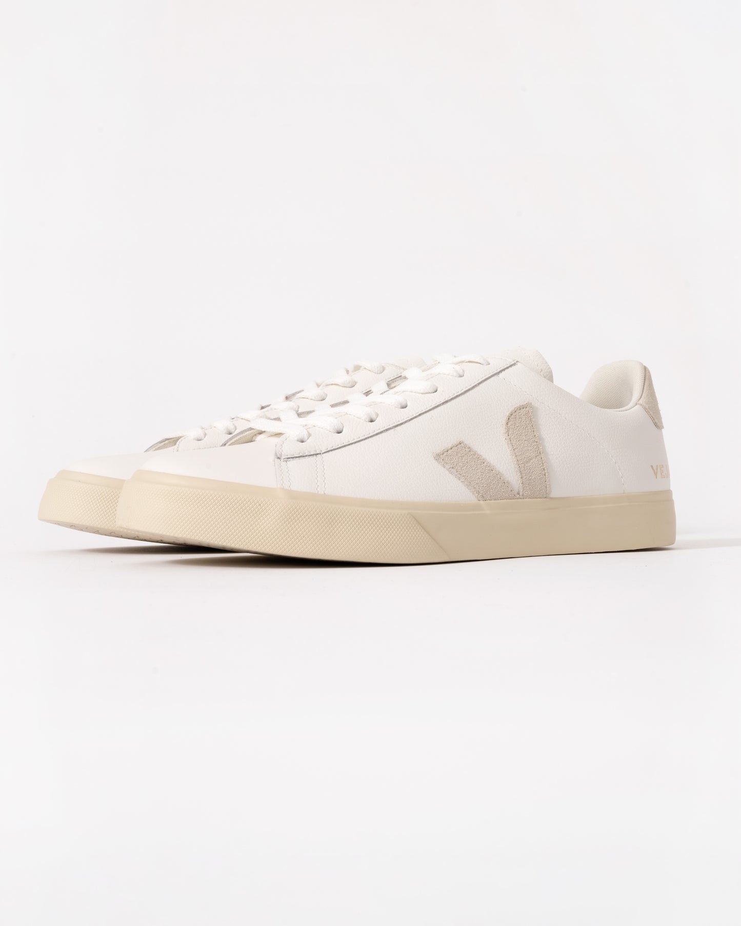 Veja Campo Leather Mens Trainers - White/Natural Suede - CHO - Designer Mens Trainers