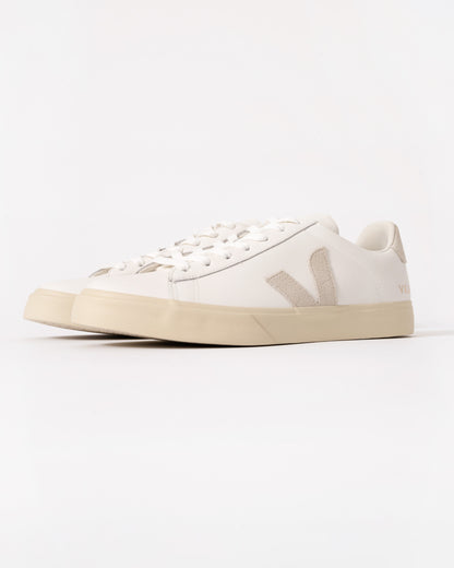 Veja Campo Leather Mens Trainers - White/Natural Suede - CHO - Designer Mens Trainers