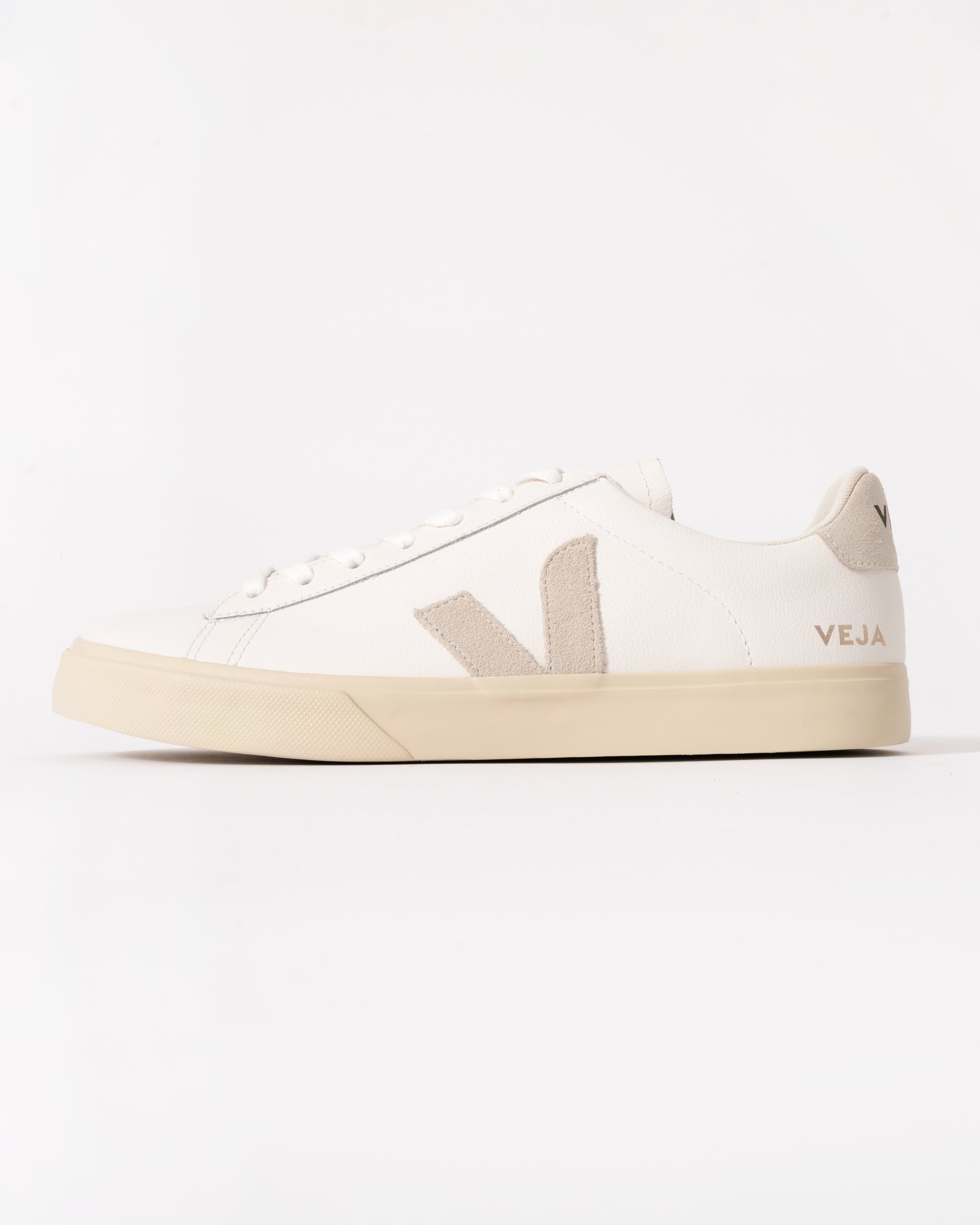 Veja Campo Leather Mens Trainers - White/Natural Suede - CHO - Designer Mens Trainers