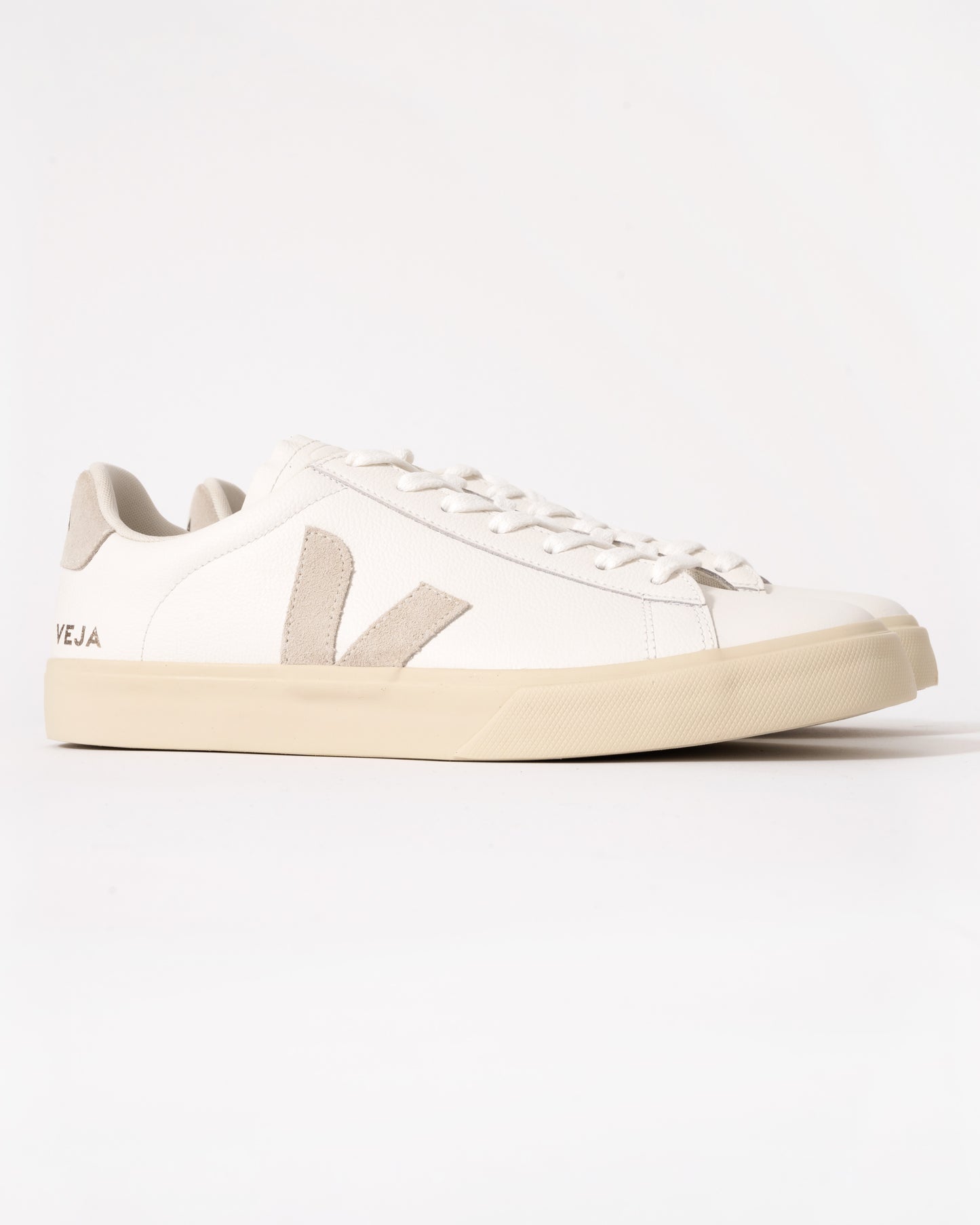 Veja Campo Leather Mens Trainers - White/Natural Suede - CHO - Designer Mens Trainers