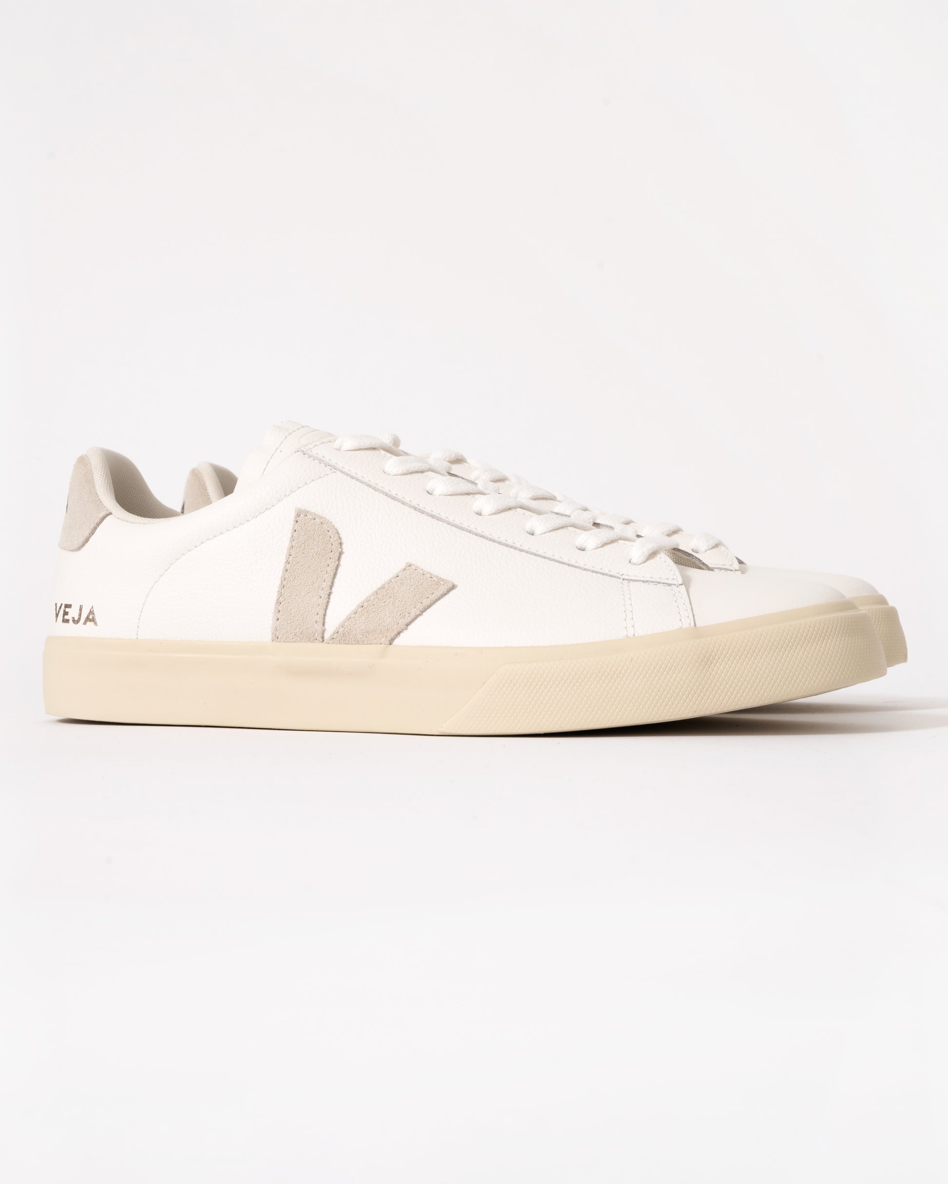Veja Campo Leather Mens Trainers - White/Natural Suede - CHO - Designer Mens Trainers