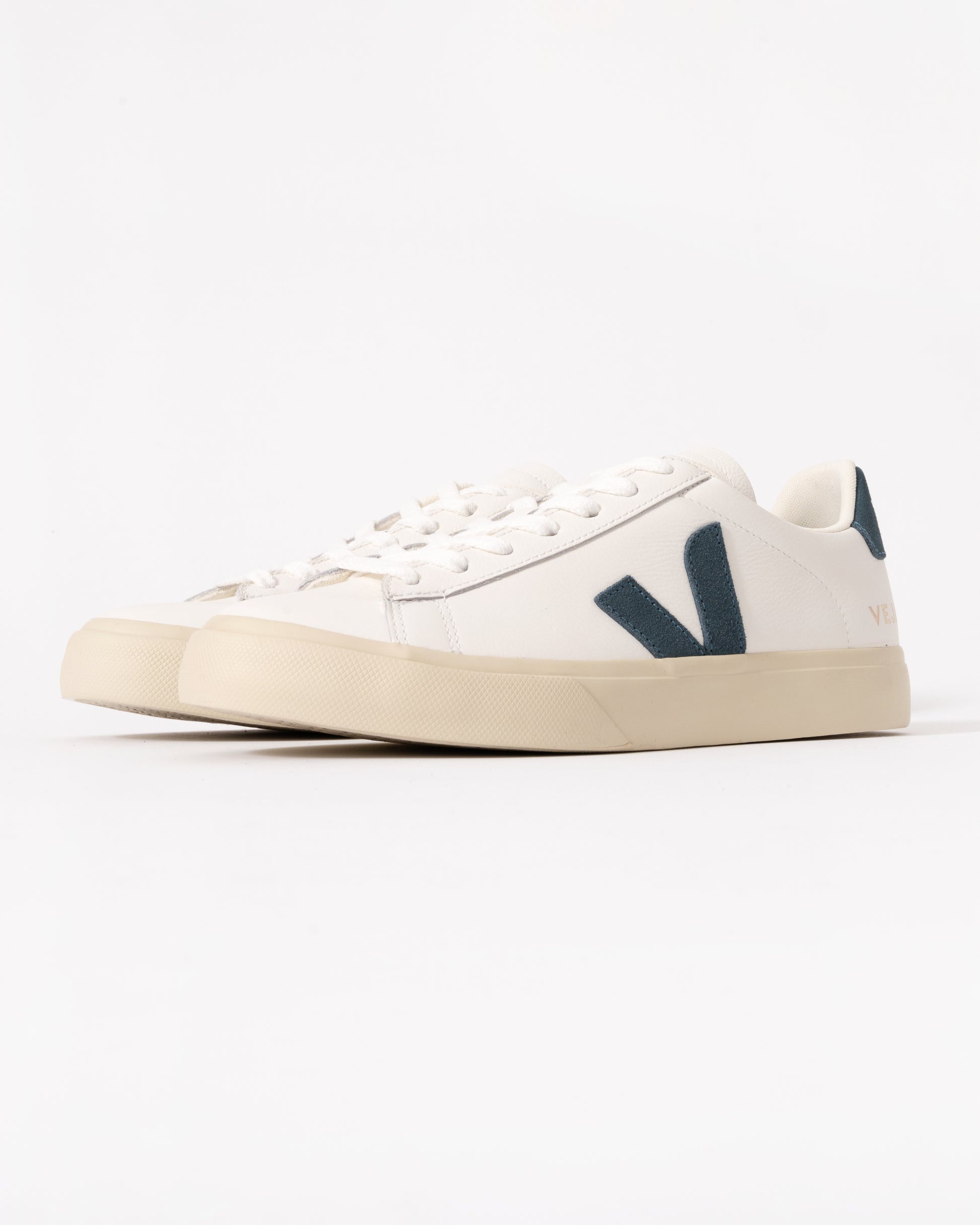 Veja Campo Leather Womens Trainers - White/California - CHO - Designer Womens Trainers