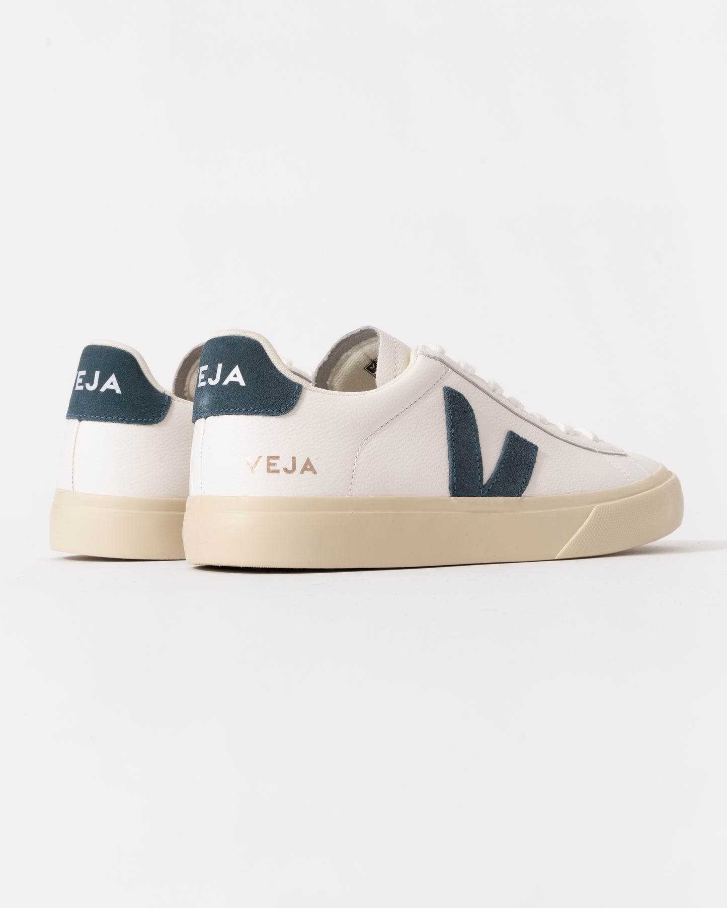 Veja Campo Leather Womens Trainers - White/California - CHO - Designer Womens Trainers