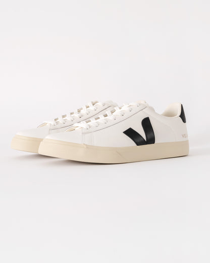 Veja Campo Leather Mens Trainers in White/Black