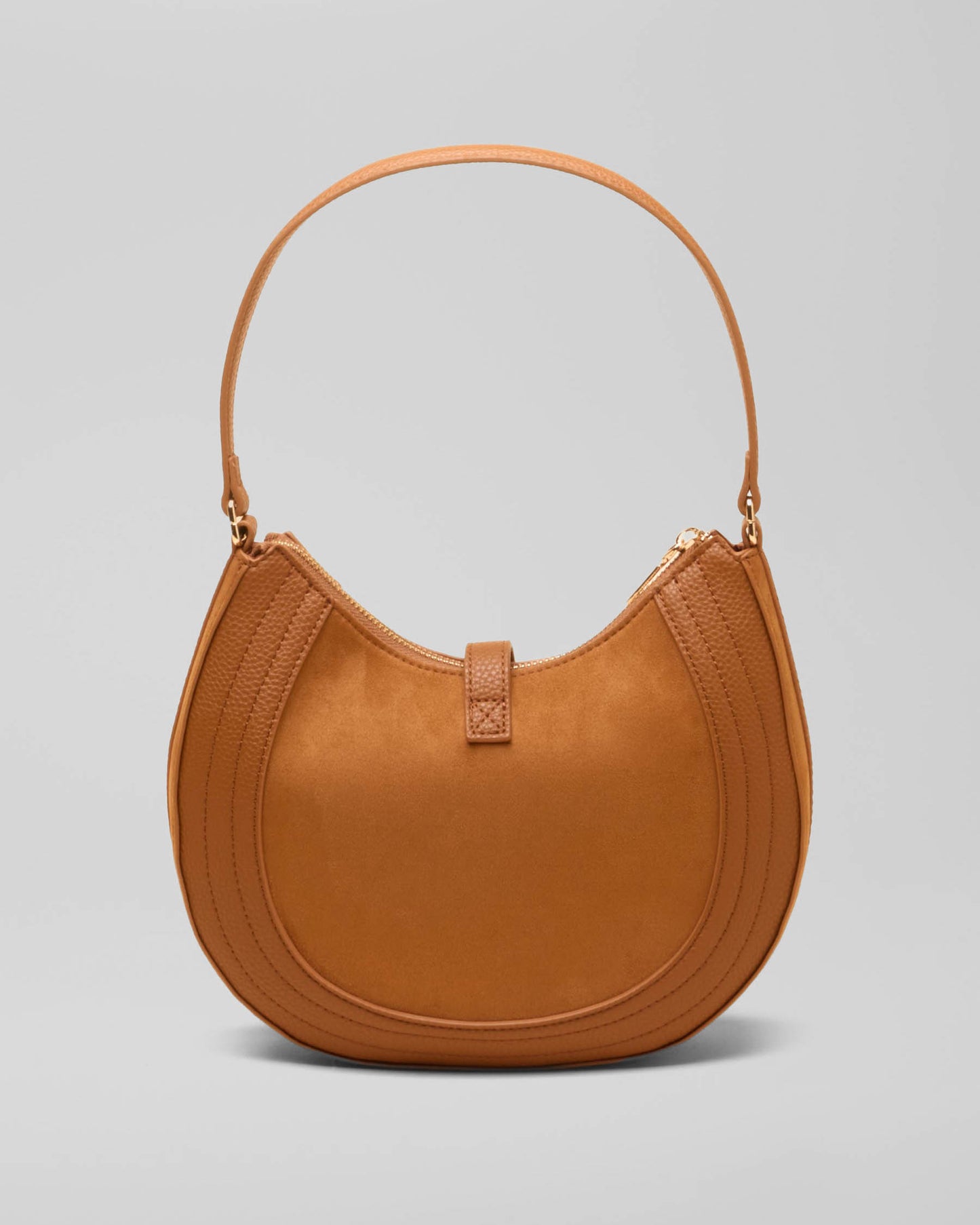 Joules Womens Faux Leather Saddle Bag - Tan Brown, back