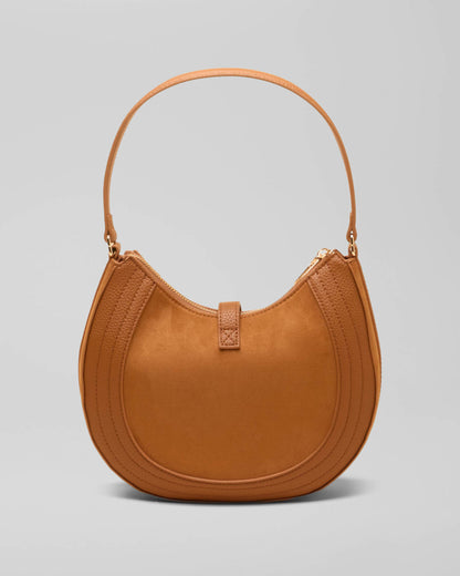 Joules Womens Faux Leather Saddle Bag - Tan Brown, back