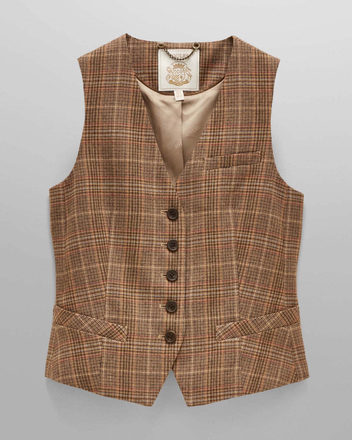 Joules Foxley Womens Waistcoat - Erica Tweed | CHO | Designer Womens Waistcoats