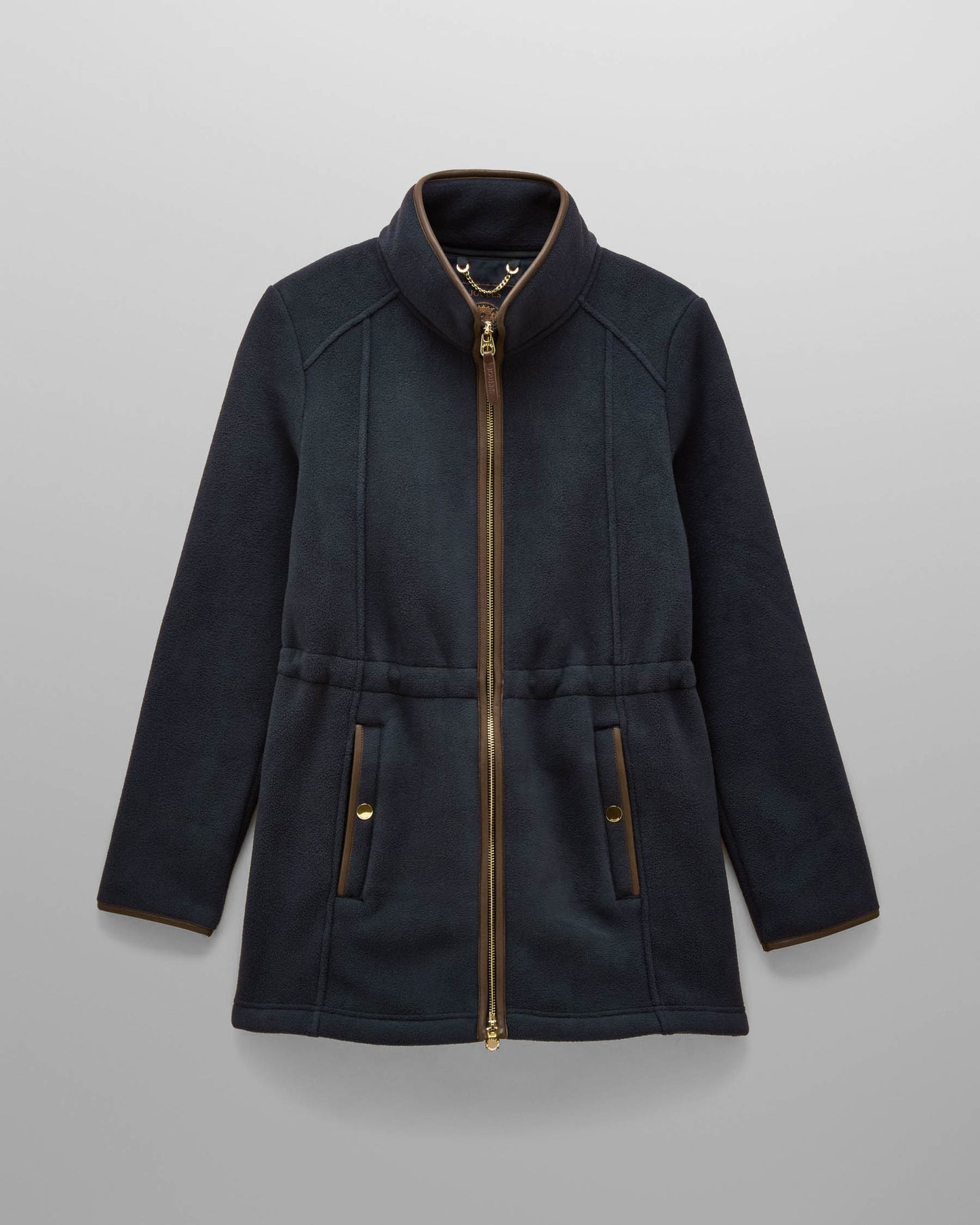 Joules Womens Heritage Longline Fleece Jacket - Navy