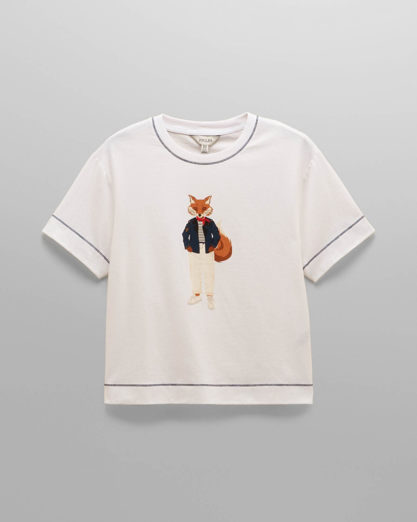 Joules Womens Jonty Graphic T-Shirt - White | CHO | Designer 