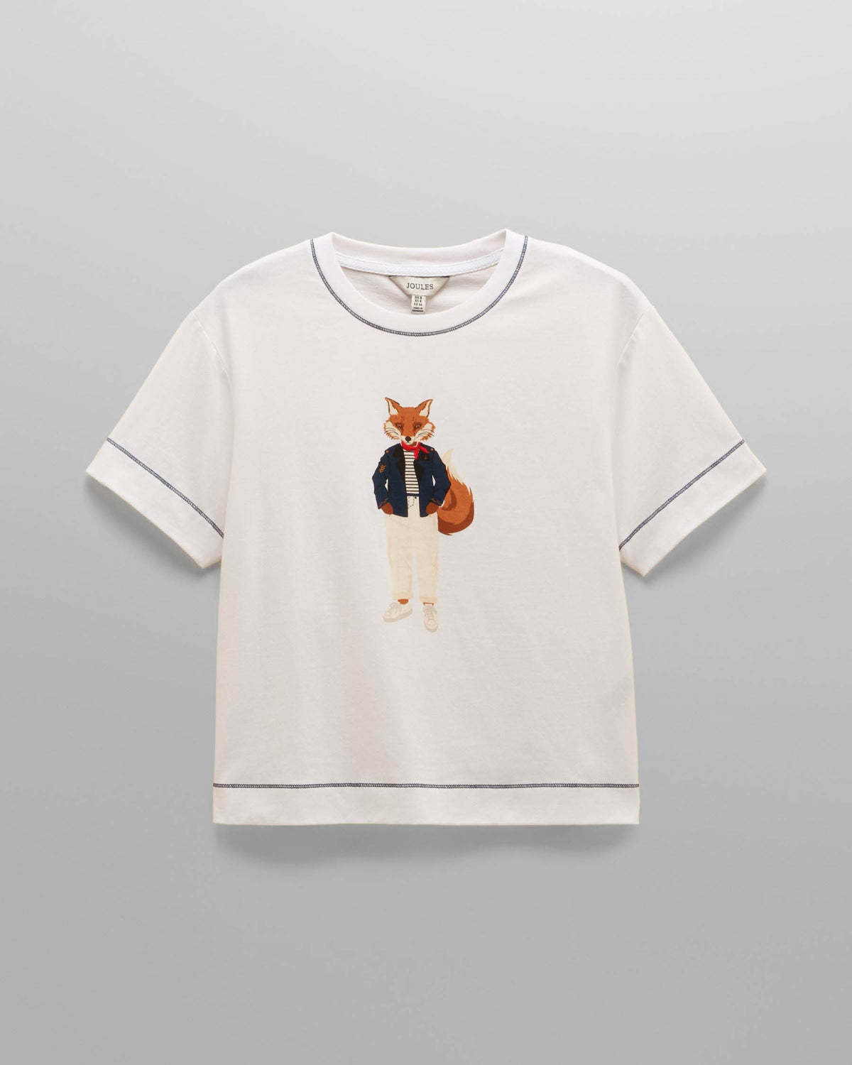 Joules Womens Jonty Graphic T-Shirt - White | CHO | Designer 