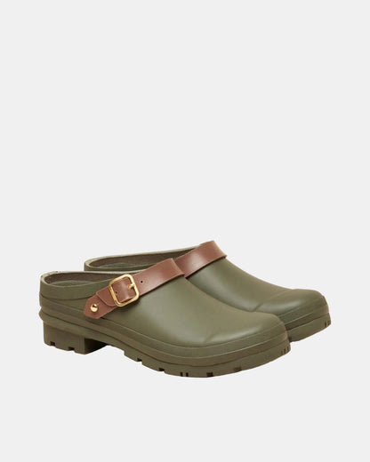 Joules Elbridge Womens Welly Clogs - Khaki Green | CHO | Designer Womens Welly Clogs