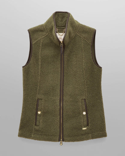 Joules Womens Heritage Borg Gilet - Green - CHO - Designer 