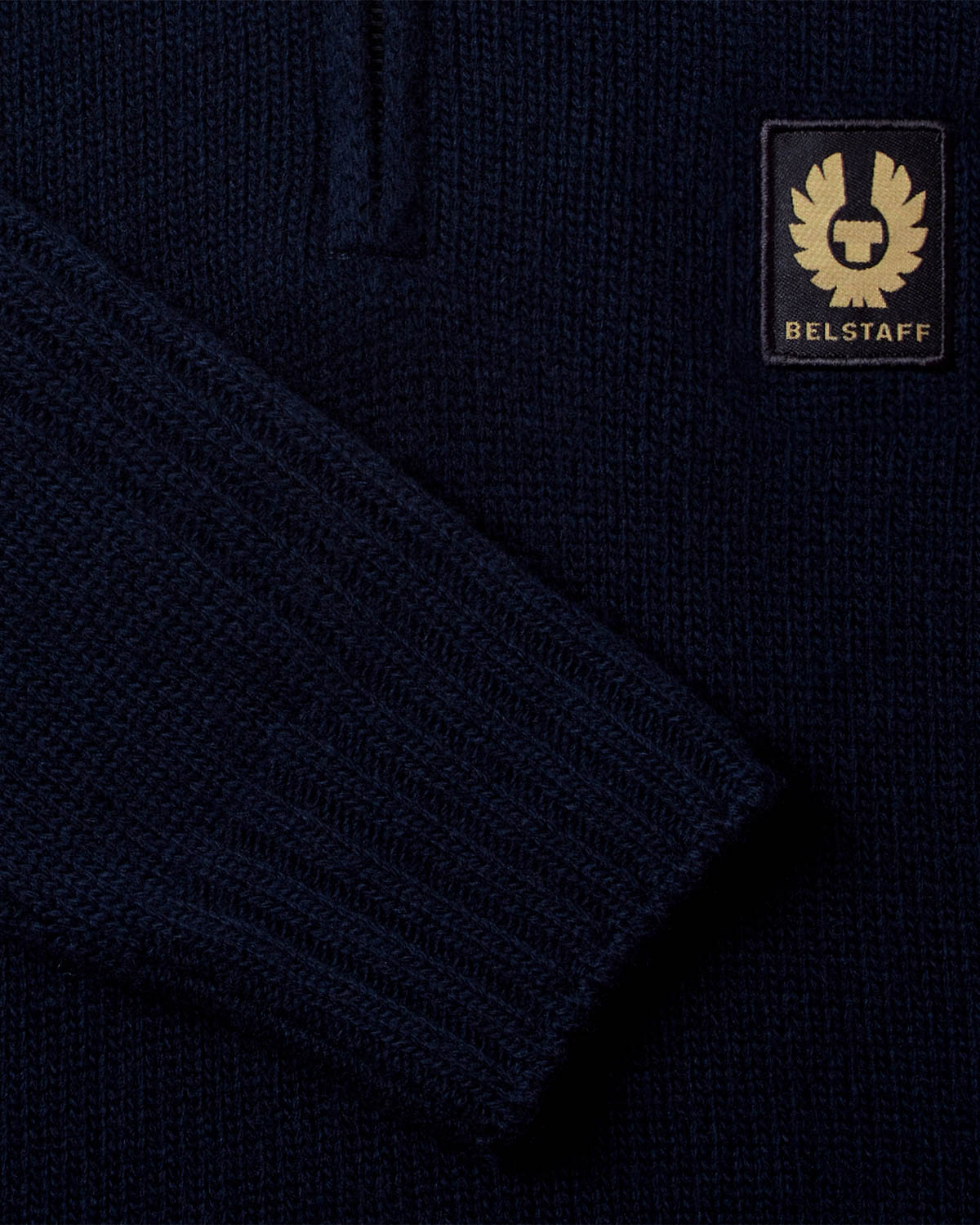 Belstaff Watch Mens Quarter Zip Jumper - Dark Ink