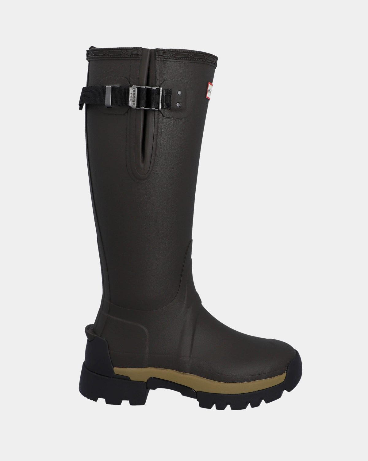 Hunter Balmoral Side Adjustable 3mm Neo Lined Tech Sole Womens Tall Boot - Chocolate Brown | CHO | Designer Womens Tall Wellies