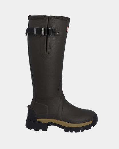 Hunter Balmoral Side Adjustable 3mm Neo Lined Tech Sole Womens Tall Boot - Chocolate Brown | CHO | Designer Womens Tall Wellies