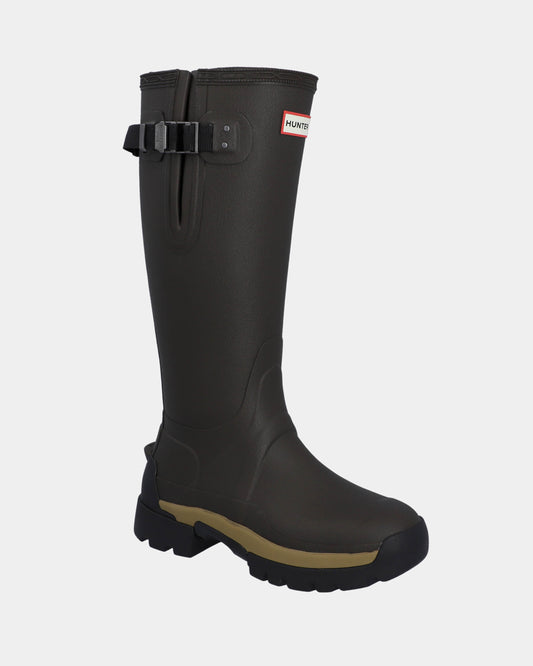 Hunter Balmoral Side Adjustable 3mm Neo Lined Tech Sole Womens Tall Boot - Chocolate Brown | CHO | Designer Womens Tall Wellies