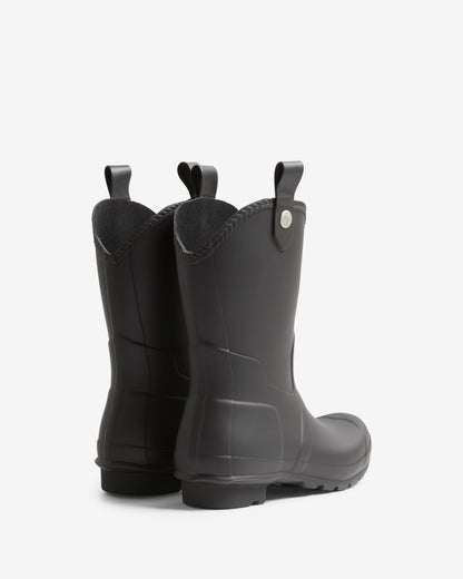 Hunter Womens Original Cowboy Boot Wellies - Black | CHO | Designer Womens Short Wellies