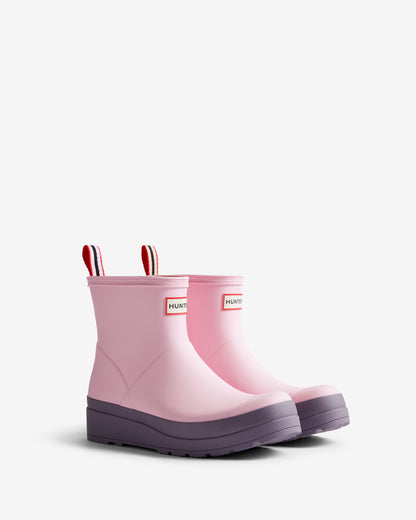 Hunter Original Play Womens Short Boots - Parfait Pink/Purple Top | CHO | Designer Womens Short Wellies