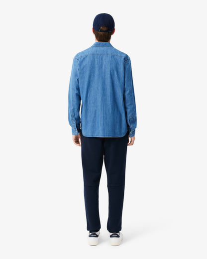 Lacoste Tapered Fit Mens Fleece Sweatpants - Navy Blue 166 | CHO | Designer Mens Sweatpants