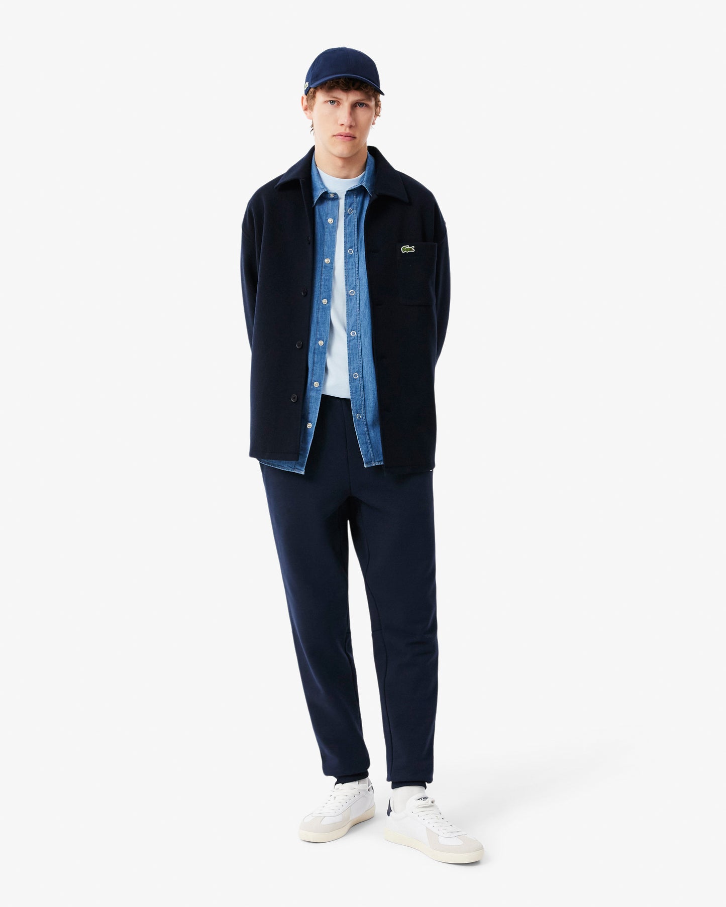 Lacoste Tapered Fit Mens Fleece Sweatpants - Navy Blue 166 | CHO | Designer Mens Sweatpants