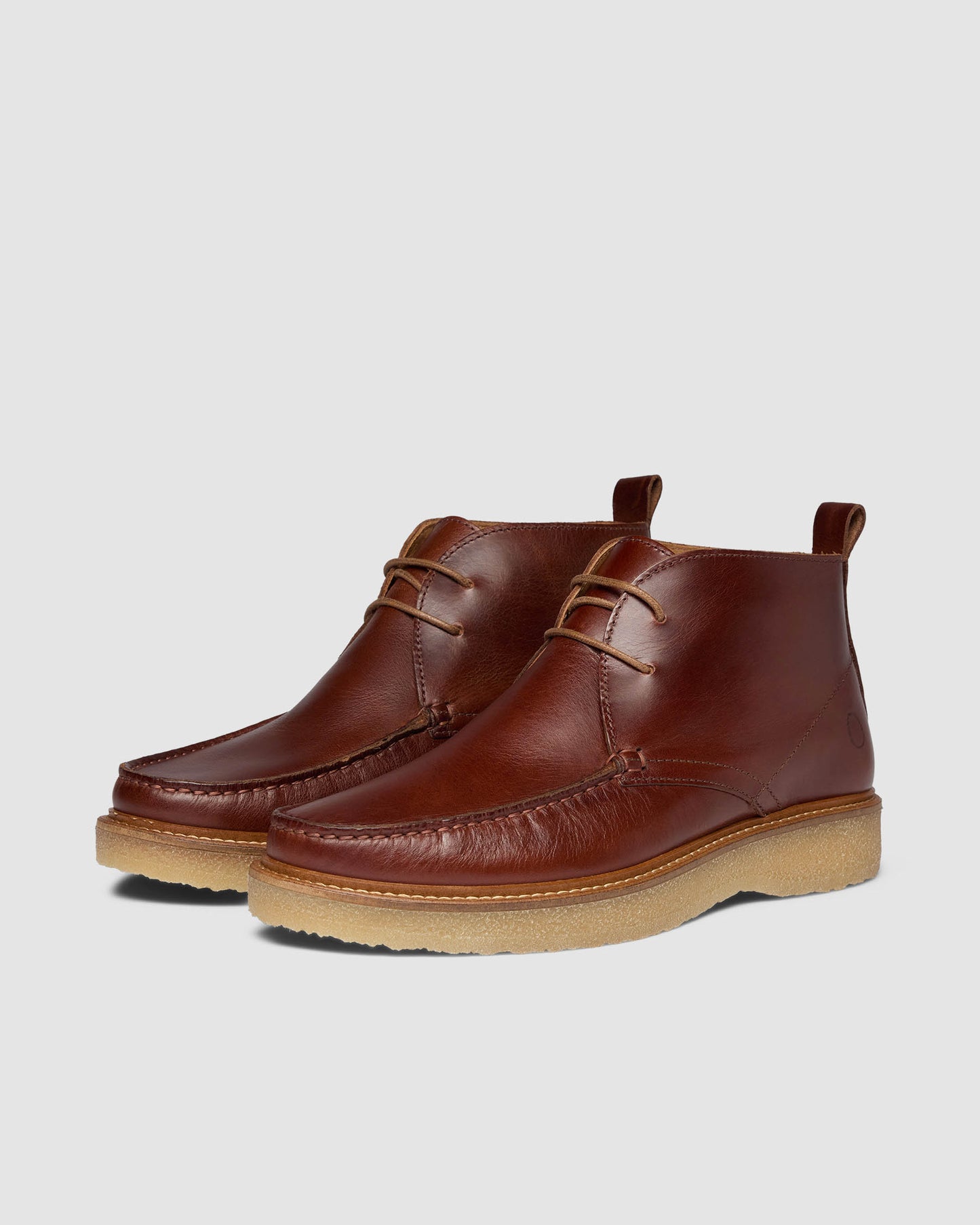 Oliver Sweeney Xixona Mens Leather Moccasin Boots - Dark Tan/Gum