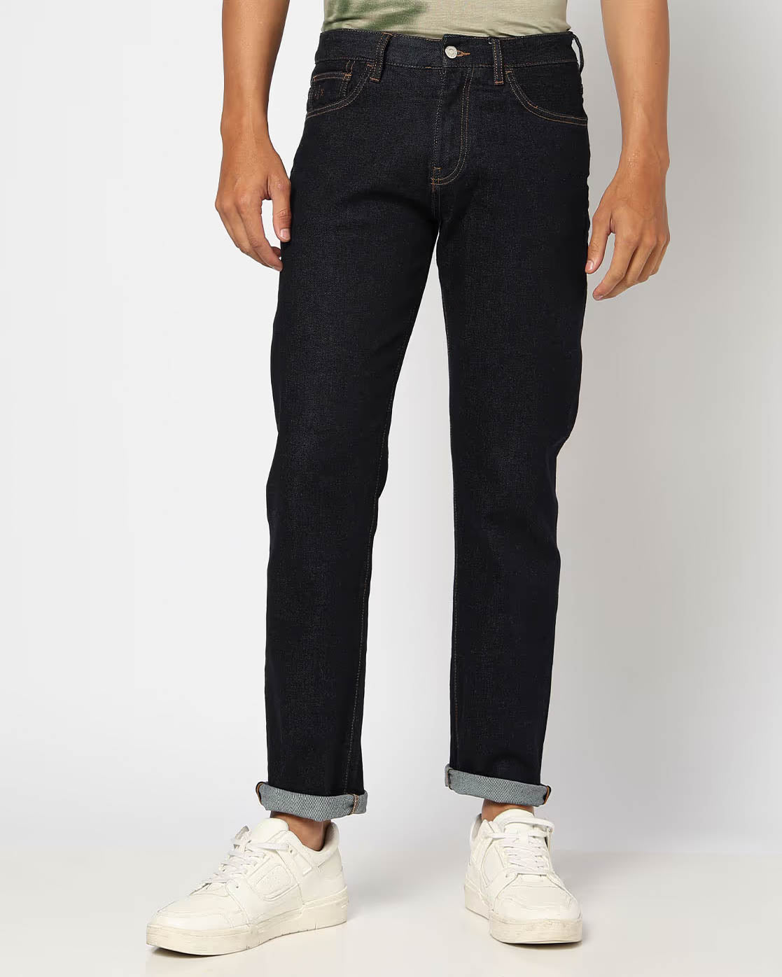 Armani Exchange Mens J16 Straight Fit Jeans - Blue Denim MB001 - CHO - Designer Mens Jeans