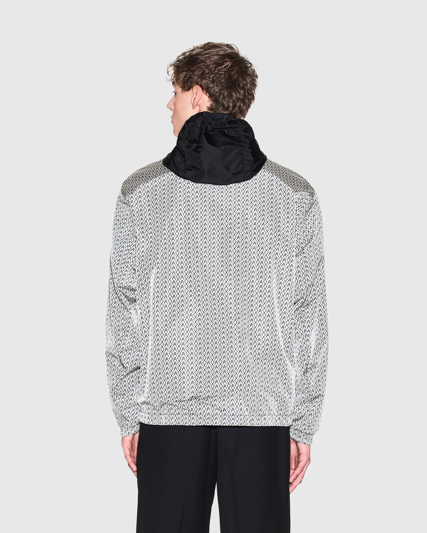 Armani Exchange Mens AX Pattern Reversible Jacket - Cream/Black M0245 - CHO - Designer Mens Light Jackets