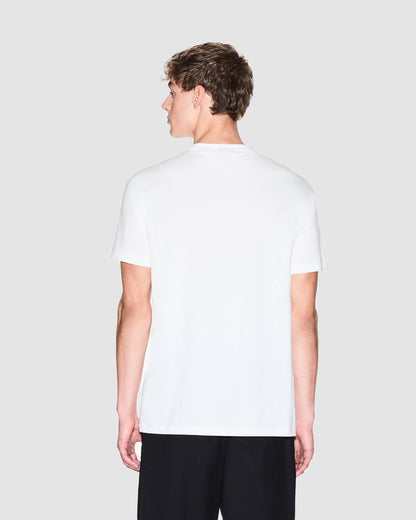Armani Exchange Mens Graphic Print T-Shirt - Off White U0009 - CHO - Designer Mens Short Sleeve T-Shirts