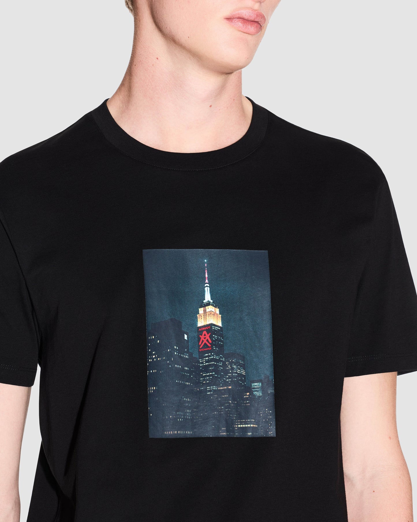 Armani Exchange Mens Graphic Print T-Shirt - Black UC001 - CHO - Designer Mens Short Sleeve T-Shirts