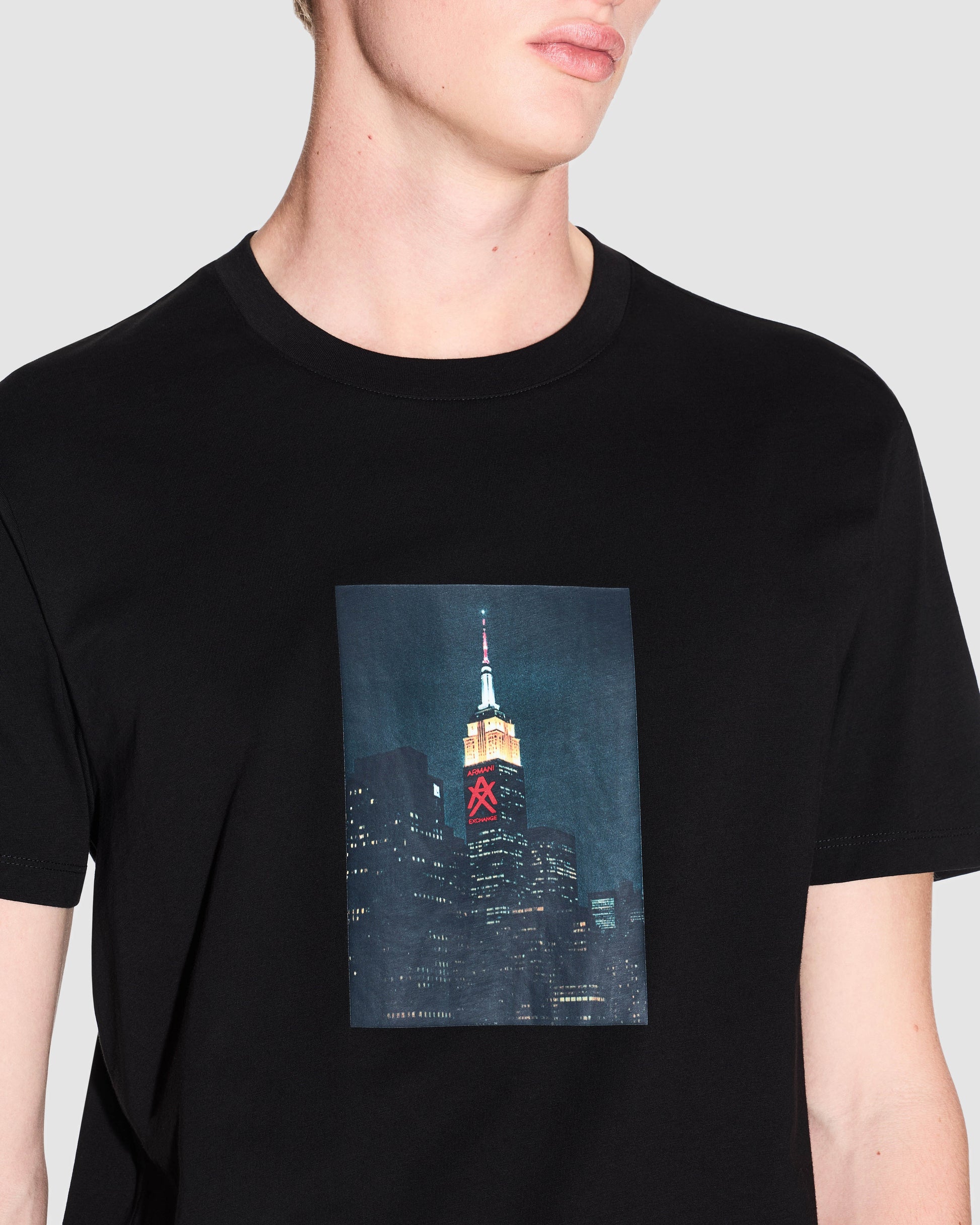 Armani Exchange Mens Graphic Print T-Shirt - Black UC001 - CHO - Designer Mens Short Sleeve T-Shirts